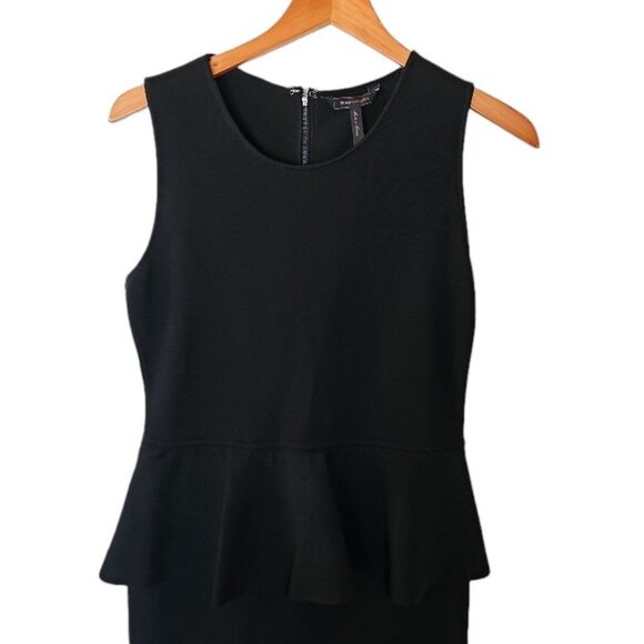 BCBGMAXAZRIA Black Francis Layered Peplum Large‎ L Ruffle - Picture 9 of 16